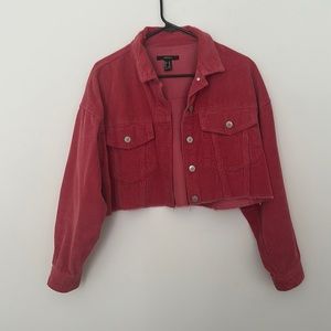 Corduroy cropped jacket